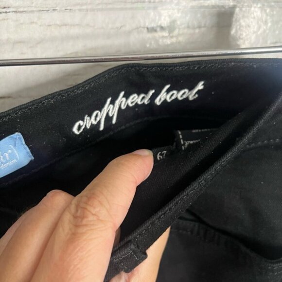 7 For All Mankind B(air) High Rise Cropped Boot Cut Jeans black size 29 - Picture 5 of 8